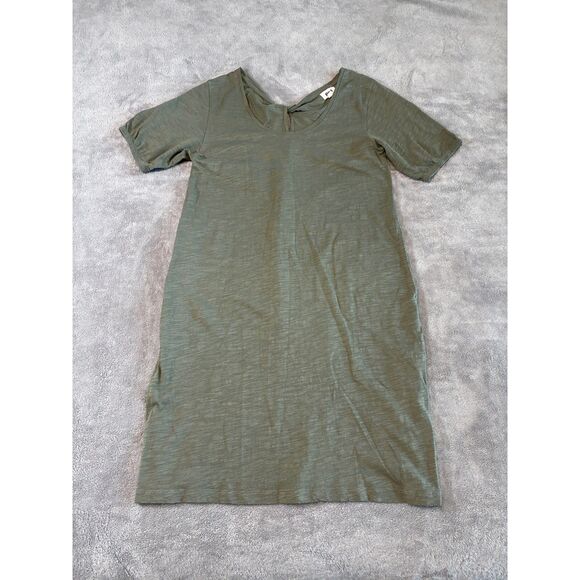 Pact Organic Cotton Avery Dress Large Green Pockets Sustainable - Picture 1 of 8